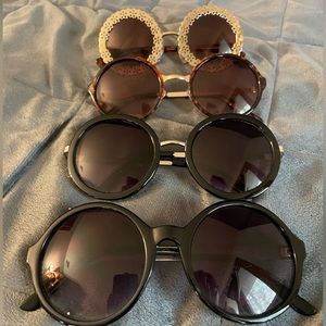 4 pairs of Round sunnies